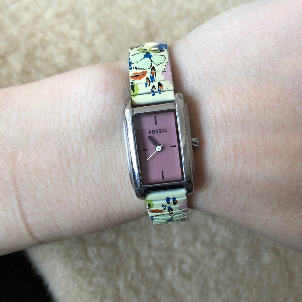 Fossil Floral Stretch Watch